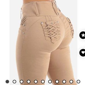 NWT MX Jeans tan khaki levanta cola jeans jeggings 11